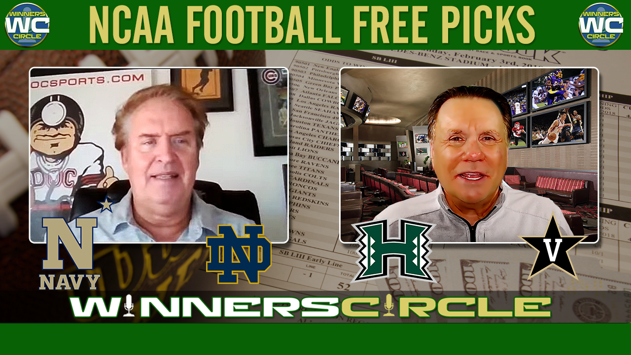 College Football Free Picks Navy vs Notre Dame, Hawaii vs Vanderbilt