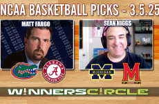 College Basketball,Winners Circle Sports Betting Podcast,NCAA Basketball Predictions,Matt Fargo,Sean Higgs,Flordia,Alabama,Michigan,Maryland,gamblersworld.net,Today’s Free College Basketball Picks,Flordia vs Alabama,Michigan vs Maryland